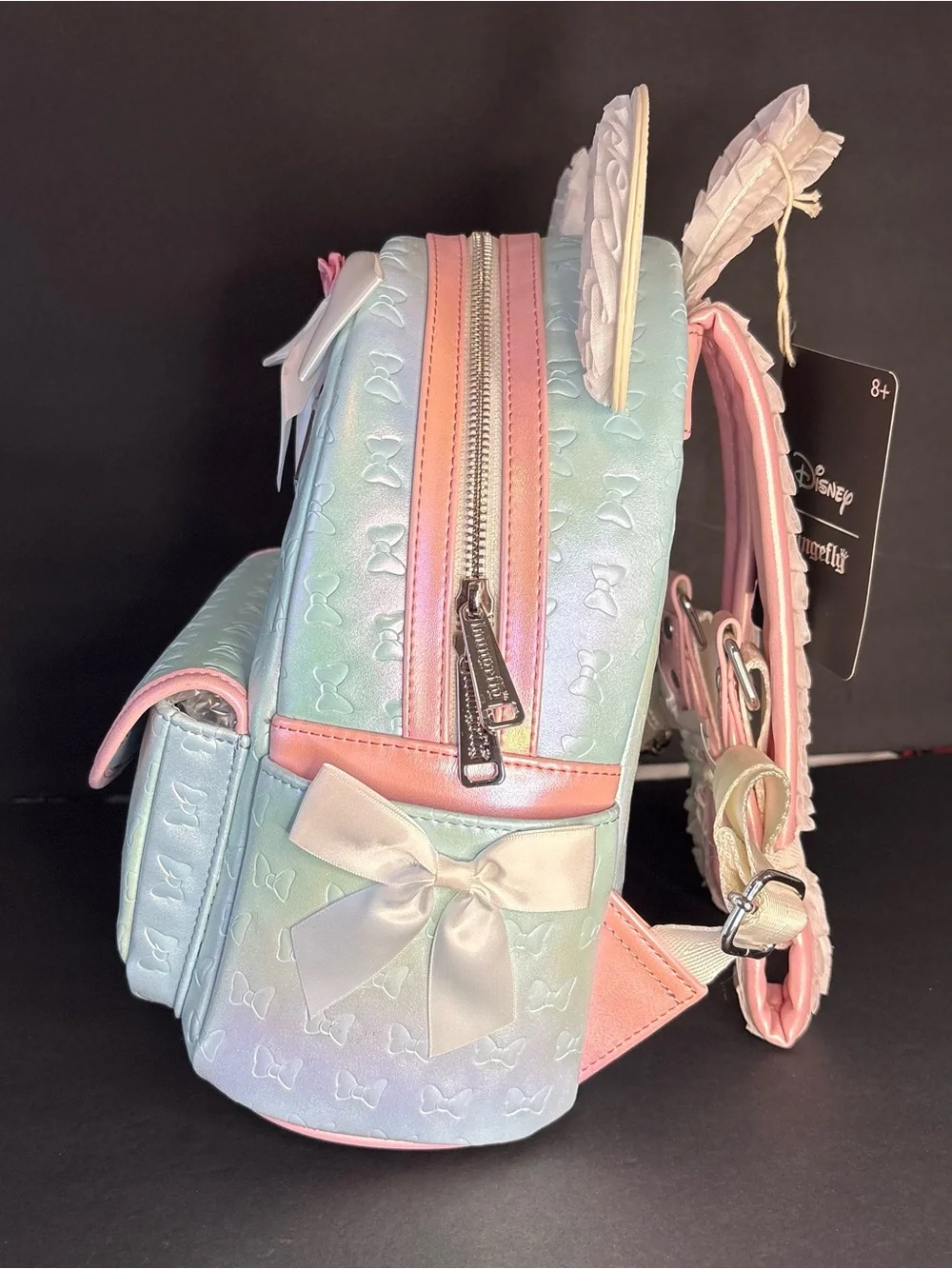 Loungefly Iridescent Pastel Minnie Ear Backpack - Mint, Pink, White